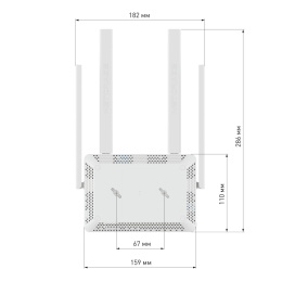 Маршрутизатор/ Netcraze Viva Гигабитный интернет-центр с Mesh Wi-Fi 5 AC1200, 4-портовым Smart-коммутатором и многофункциональным портом USB Netcraze Viva NC-1913