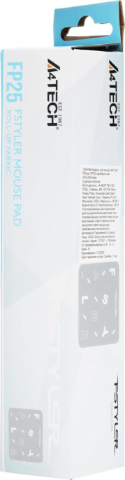 Коврик для мыши A4TECH FStyler FP25 S серый/белый, ткань, 250х200х2мм [fp25 silver]