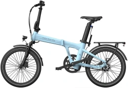 ADO Air 20 Pro синий Складной городской электровелосипед, колеса 20"x 1,95", двигатель 350 Вт, 42 Нм, аккумулятор в подседельном штифте 36 В, 9,6 Ач 345,6 Втч, датчик крутящего момента, скорость 30 км/ч, пробег до 100 км, амортизационная вилка с блокировк