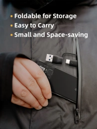 Концентратор CABLETIME CB05B (CT-HUBT5-PB) 4 порта USB-A/C, 10 Гбит/с, 0.2 м, USB-хаб для ноутбука