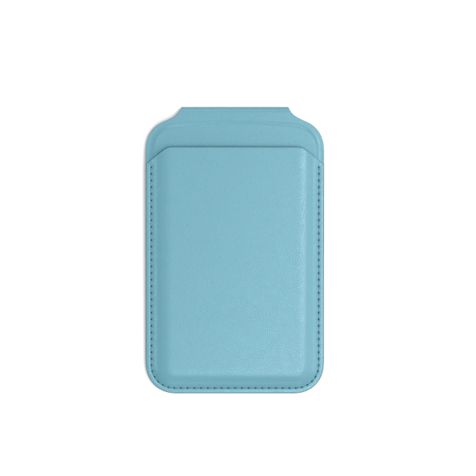 Магнитный кошелек-подставка из веганской кожи Satechi Magnetic Wallet Stand Magsafe Compatible. Цвет: светло-голубой AP-MWSB