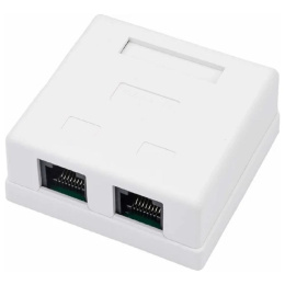 Розетка Rexant (03-0151) комп.RJ45 2 кат.5E UTP бел.