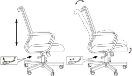 Кресло руководителя Бюрократ CH Balance, сетка/ткань, до 150кг, черный