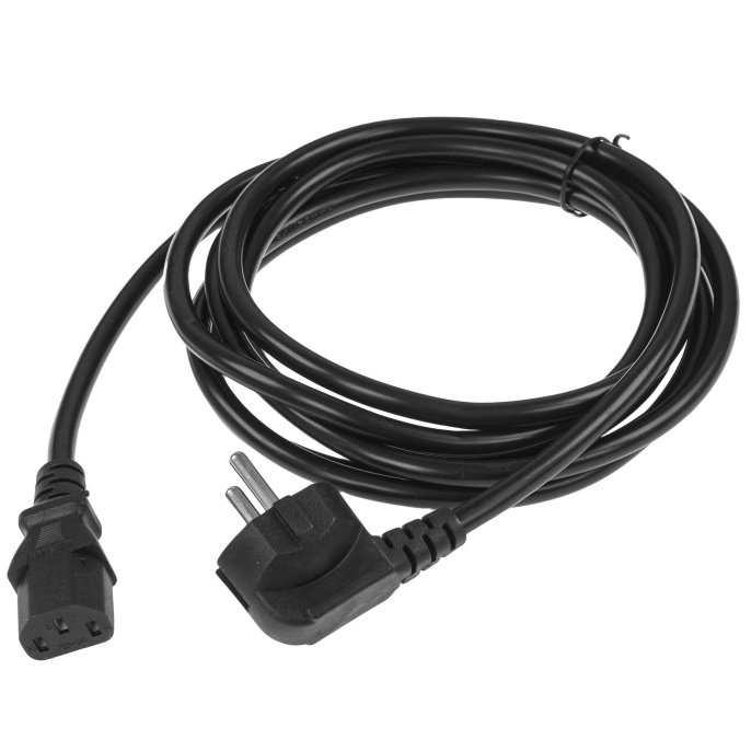 Bion Кабель питания Bion BXP-PC-186-VDE-3M 3м, евровилка с заземлением, 0.75мм, Schuko-C13, 10А, черный