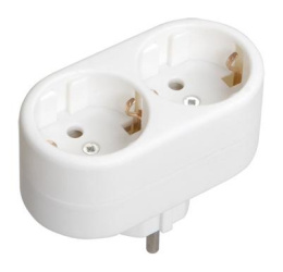 Сетевой разветвитель IEK Т-01/02, белый [wtp10-16-02]