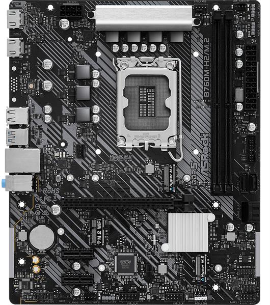 Материнская плата ASRock B760M-H2/M.2, Socket LGA 1700, Intel B760, mATX, Ret