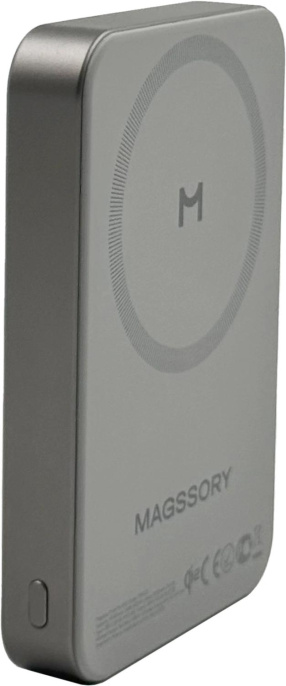 Мобильный аккумулятор Magssory PBN022 10000mAh QC4.0/PD3.0 15W 3A USB-C беспров.зар. титановый (29986662)