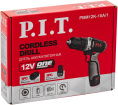 Дрель P.I.T. PBM12K-10A/1 (аккумуляторная, 12В, 22Нм, 10 мм, 2ск, 0-350/1350, 1х2.0Ач, ЗУ, коробка)