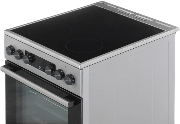 Электрическая плита Gorenje GEC5C40XAOT, стеклокерамика, электрическая, без крышки, серый