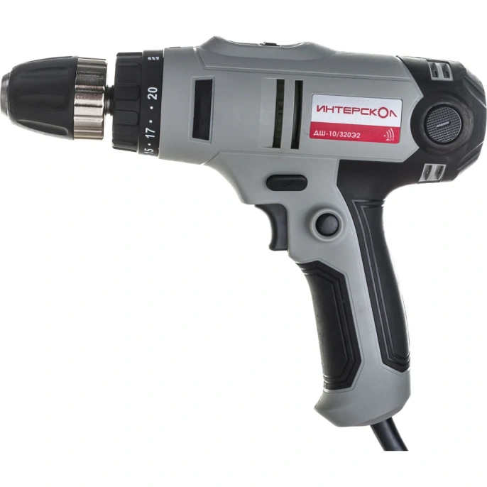 Дрель-шуруповерт Интерскол ДШ-10/320Э2, сетевой [220.1.1.00]