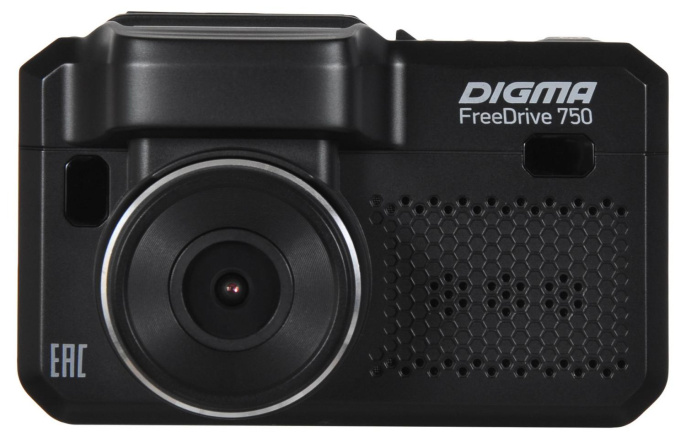 Видеорегистратор-радар детектор Digma Freedrive 750 GPS черный FD750