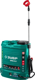 Опрыскиватель Зубр ОПС-12, аккумуляторный, ранцевый, 12л, зеленый