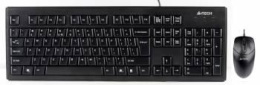 Комплект клавиатура+мышь A4TECH KRS-8372, USB, проводной, черный