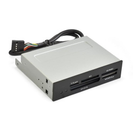 Картридер USB2.0 ExeGate CR-415 3.5", мультиформатный: CF/SD/MMC/MS/MS Duo/MS pro/T flash, черный, металл EX283581RUS