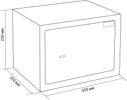 Сейф мебельный Cactus CS-SF-K25 взломостойкий 250x350x250мм ключевой