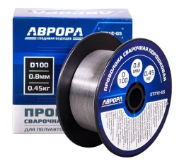 Проволока порошковая E71T-GS d.0.8 мм 0.45кг D100 NO GAS