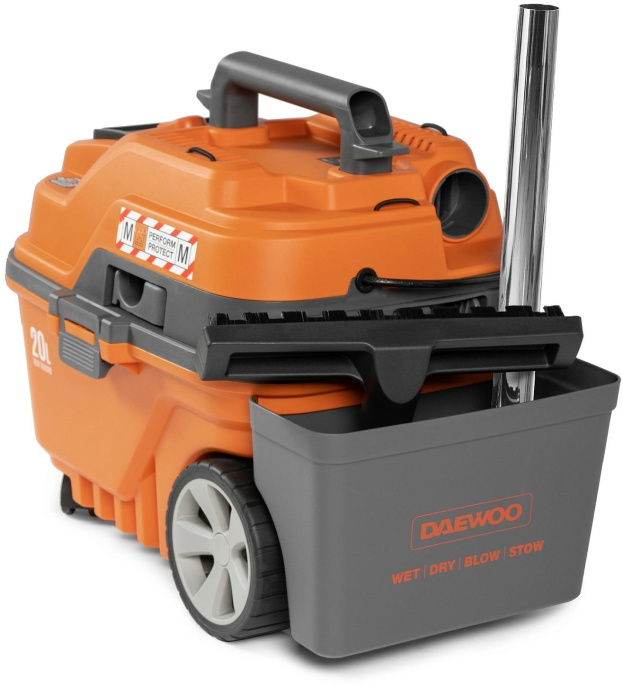 Строительный пылесос Daewoo DAVC 2516S 1600Вт уборка: сухая/сбор воды/выдув оранжевый