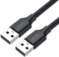 Кабель UGREEN US102-10309 USB-A 2.0 M to USB-A 2.0 M , скорость до 480 Мбит/с, 1m, Black