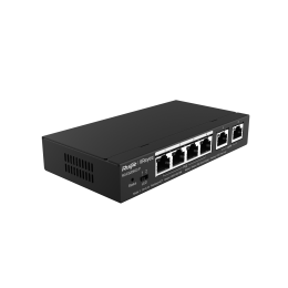 Управляемый облаком коммутатор Ruijie RG-ES206GС-P 2 уровня 6 портов 10/100/1000BASE-T 4 портов с поддержкой PoE + 2 порта без поддержки PoE 54 Вт для PoE, поддерживает Long range PoE