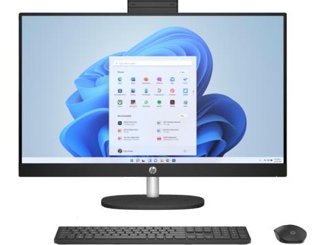 Моноблок HP 27-cr0033ci NT 27" FHD 1920x1080 Core i3-1315U, 8GB DDR4 3200 1x8GB , SSD 512Gb, Intel Internal Graphics, noDVD, kbd rus &mouse wireless, HD Webcam, Jet Black, Windows 11 SL, 1Y Wty (7Y0F2EA#UUQ)