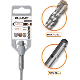 Бур (5х160 мм; SDS+) RAGE by VIRA 560516