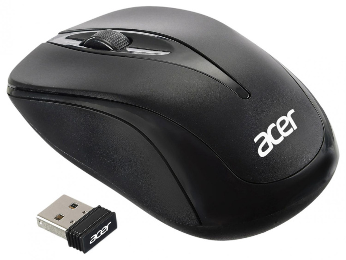Мышь Acer OMR131 черный оптическая 1000dpi беспров. USB для ноутбука 3but (ZL.MCEEE.01E)