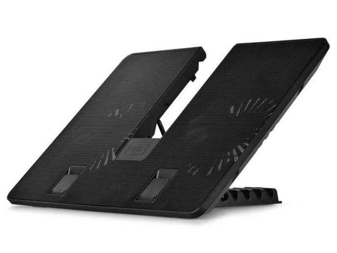 Подставка для ноутбука DeepCool U PAL, 15.6", 390х280х28 мм, 1хUSB, вентиляторы 2 х 140 мм, 765г, черный [dp-n214a5_upal]