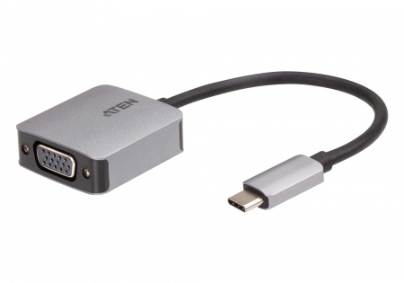 ATEN UC3002A-AT Конвертер, USB-C VGA, USB-C VGA, Male-Female, без Б.П., 1920x1200 60Hz;Макс.частота пикселизации 148.5 MГц;USB 3.1 Type-C with DP Alt Mode Thunderbolt™ 3 Compatible