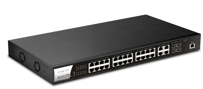 24-портовый L2 PoE Gigabit коммутатор DrayTek VigorSwitch P2280
