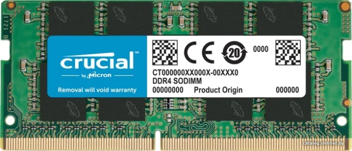 Оперативная память Crucial 8GB DDR4 SODIMM PC4-21300 CT8G4SFRA266 - 1x 8ГБ 2666МГц, для ноутбуков SO-DIMM , OEM