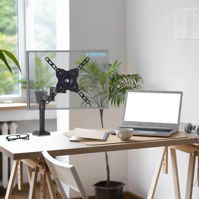 Кронштейн-адаптер для телевизора Kromax ADAPTER-200, 33-43", настольный, фиксированный,  черный [90373]