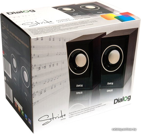 Dialog Stride AST-15UP CHERRY - акустические колонки 2.0, 6W RMS, вишневые, питание от USB