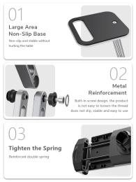 Регулируемая эргономичная подставка CABLETIME CS22S (CT-PS03-AS) – складная, устойчивая для планшетов/смартфонов 5-14 дюймов