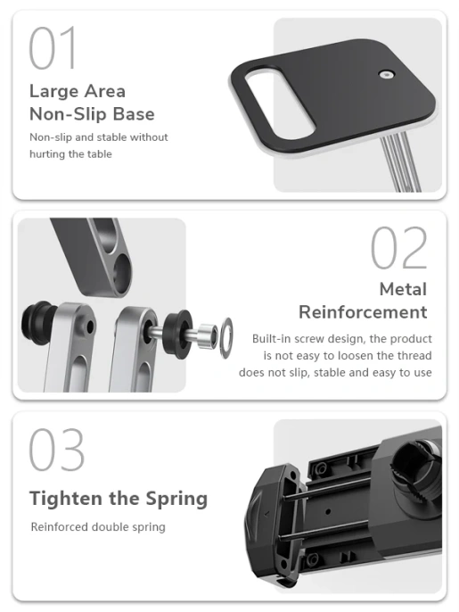 Регулируемая эргономичная подставка CABLETIME CS22S (CT-PS03-AS) – складная, устойчивая для планшетов/смартфонов 5-14 дюймов