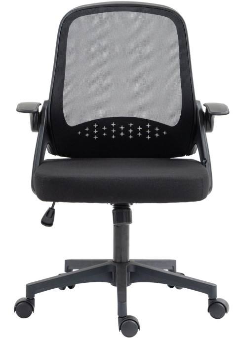 Кресло Cactus CS-MC212-BK, ткань, до 100кг, топ-ган, откидные подлокотники,  черный