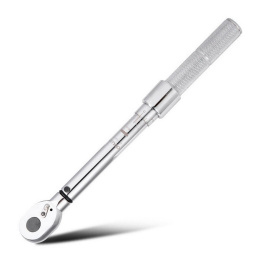 Динамометрический ключ предельный Deli DL170025 5-25Нм, 3/8", головка Cr-Mo, 72 зуба, точность +/- 3%, противоскользящая рукоятка, кейс