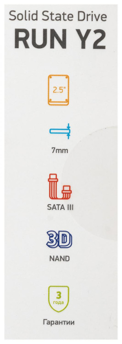 SSD накопитель Digma Run Y2 DGSR2128GY23T 128ГБ, 2.5", SATA III, SATA, rtl