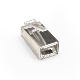 Коннектор ExeGate PL45-C5-8P8C-SH-100 RJ-45 Кат.5e 8P8C под одножильный кабель FTP, экранированный, золотое напыление 100шт EX293764RUS