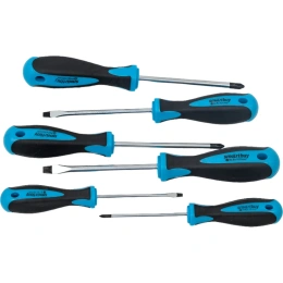 Набор отверток Smartbuy 6 штук, шлицевые и крестовые, намагниченный наконечник, CR-V SBT-SCN-6P1