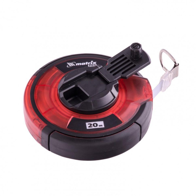 MATRIX Рулетка геодезическая 20 м х 12,5 мм, закр. корп., стальная лента, односторон. шкала, PRO [31280]