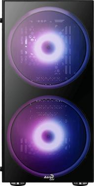 Корпус ATX Aerocool Python-G-BK-v1, Midi-Tower, без БП, черный