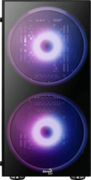 Корпус ATX Aerocool Python-G-BK-v1, Midi-Tower, без БП, черный