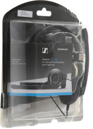 Наушники с микрофоном Sennheiser PC 7 черный 2м накладные USB оголовье 504196