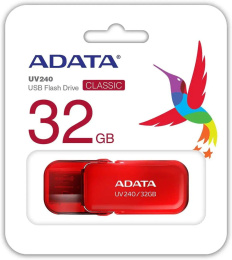 Флешка USB A-Data UV240 32ГБ, USB2.0, красный [auv240-32g-rrd]