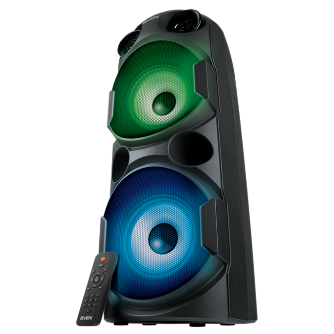 Портативная акустика SVEN АС PS-750, черный 80 Вт, TWS, Bluetooth, FM, USB, microSD, LED-дисплей, 4400мА*ч SV-019617