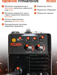 Сварочный полуавтомат Ресанта САИПА-22В/160А, инвертор [65/109]