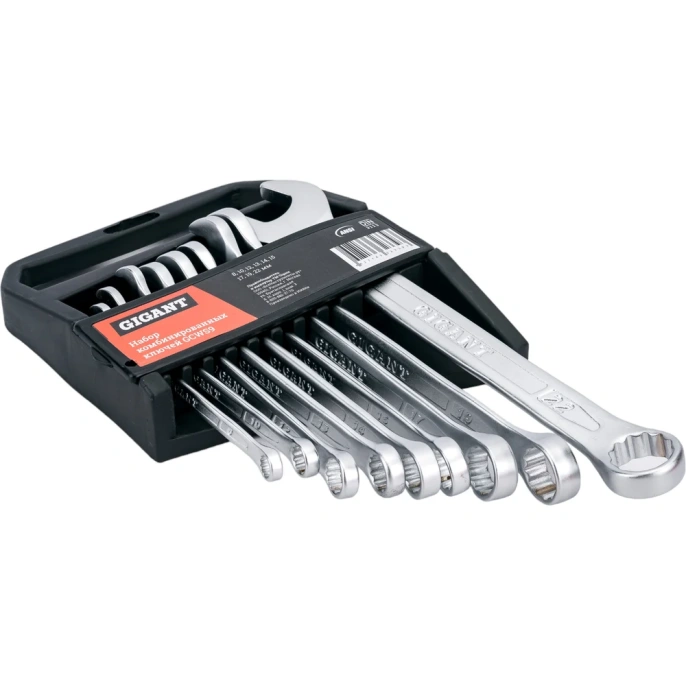 Набор комбинированных ключей 9 шт. Gigant, Сталь Cr-V, 8-22мм, GCWS9
