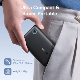 Внешний аккумулятор Baseus P1008210C123-00 EnerFill FP11 Power Bank 10000mAh 15W Cosmic Black (Includes Simple Type-C to Type-C Cable 20V/3A 30cm) PPAP-1015-2