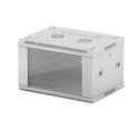 NEOMAX Шкаф телекоммуникационный настенный 9U 600х350 , стеклянная дверь, замок 3шт на ключе, разборный, цвет серый 1 коробка [NCB-WM9U-6035GK3-100-GY]