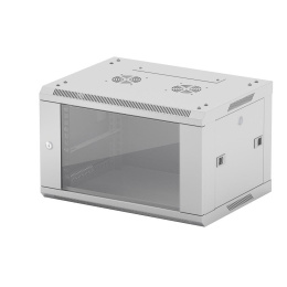 NEOMAX Шкаф телекоммуникационный настенный 9U 600х350 , стеклянная дверь, замок 3шт на ключе, разборный, цвет серый 1 коробка [NCB-WM9U-6035GK3-100-GY]
